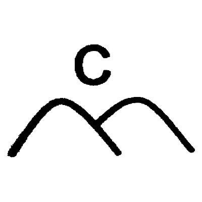 Concho Hills Guest Ranch brand: A C above two joined, rounded hill shapes