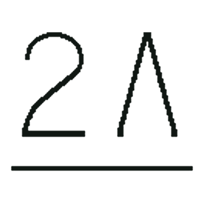 Devil's Thumb Ranch Resort & Spa brand: The number 2 and an upside-down V over a bar