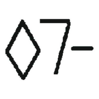 Diamond 7 Bar Guest Ranch brand: A diamond, the number 7 and a short bar
