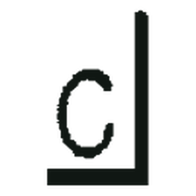 Lost Creek Ranch brand: A small c inside a backward L