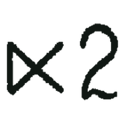 Triangle X Ranch brand: A triangle merged with an X, then the number 2